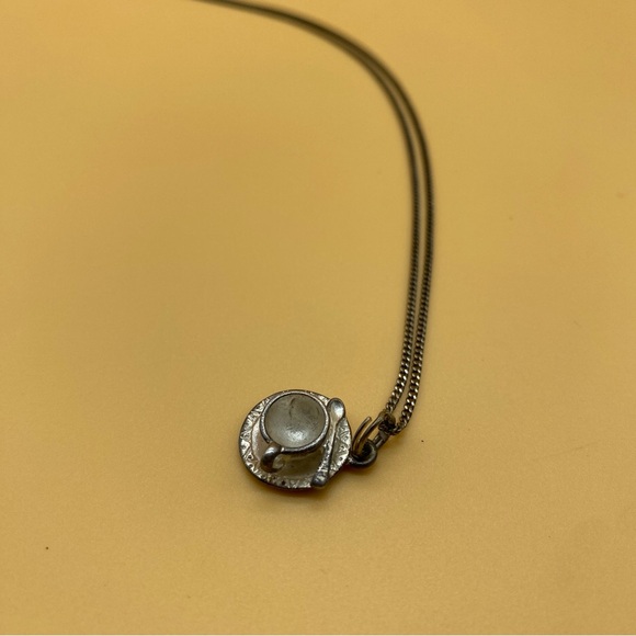 Vintage Mini Teacup Necklace 925 Silver Coffee Cup Charm - 00G09V - Picture 4 of 4